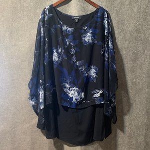 Karen Kane Women's Floral Layered  Top - size 3X